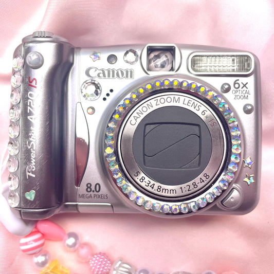 Geniune CANON powershot A720 IS Cute Y2k Aesthetic Hand Decorated Vintage Digicam PreOwned