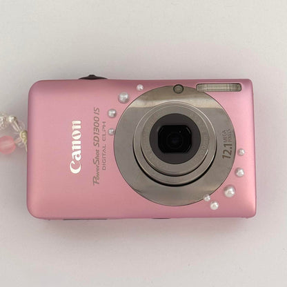 Geniune Pre-Owend Canon PowerShot Elph SD1300 IS Digital Camera 🌸 ˚ ₊・ Baby Pink Bundle