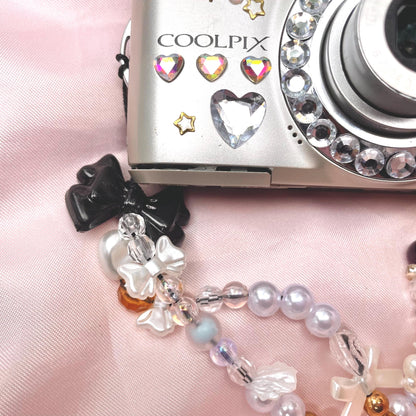 Geniune Nikon Coolpix L21 y2k aesthetic decorated digicam with beaded strap PreOwned