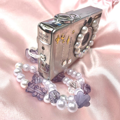 Geniune Canon PowerShot SD 400 Digital Elph y2k aesthetic decorated digicam with beaded strap, full set PreOwned