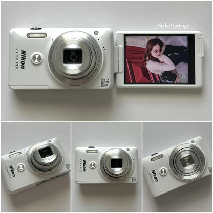 Geniune Pre-Owend Nikon Coolpix S6900 Digital Camera Bundle 🤍 ˚⊹ ⋆ 🐇 RARE Glossy White Digicam