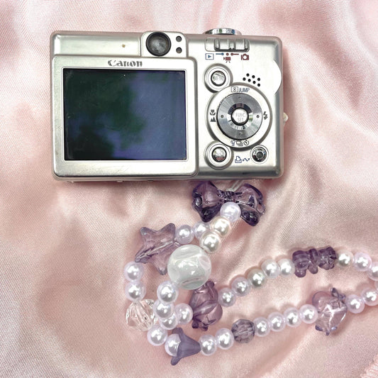 Geniune Canon PowerShot SD 400 Digital Elph y2k aesthetic decorated digicam with beaded strap PreOwned