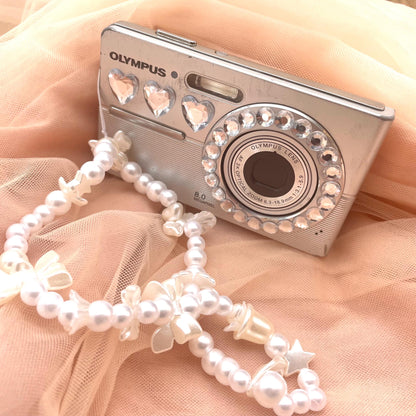 Geniune Cute Y2k Aesthetic Olymlus FE 20 hand decorated digital camera PreOwned
