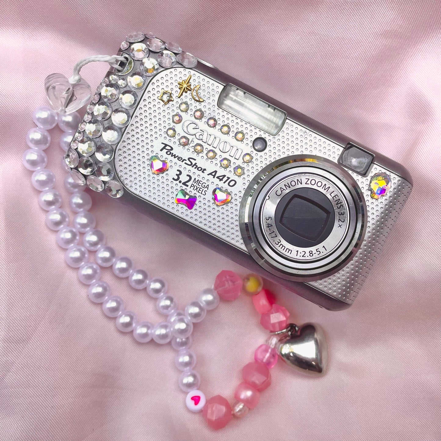 Geniune Canon Poweshot A410 Cute Y2k Aesthetic decorated digital camera, has flaw! READ DESCRIPTION PreOwned