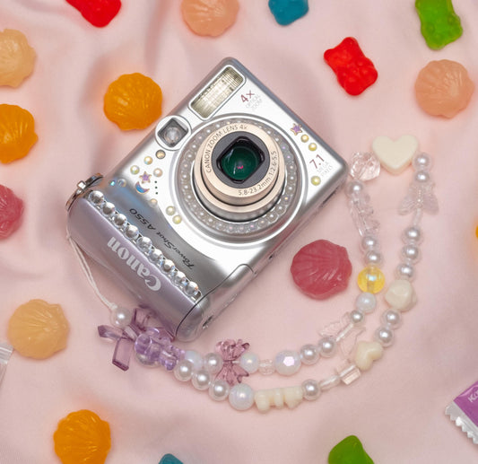 Geniune CANON powershot A550 Cute Y2k Aesthetic Hand Decorated Vintage Digicam PreOwned