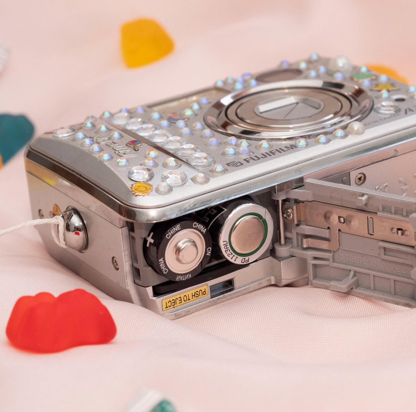 Geniune Cute Y2k Aesthetic Fujifilm Finepix A345 hand decorated digital camera PreOwned