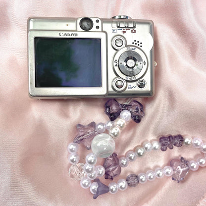 Geniune Canon PowerShot SD 400 Digital Elph y2k aesthetic decorated digicam with beaded strap, full set PreOwned