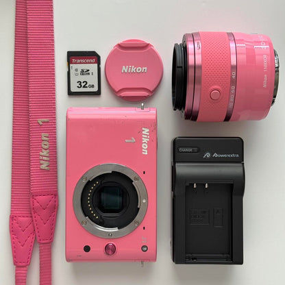 Geniune Pre-Owend Nikon 1 J1 Pink Mirrorless Digital Camera 🎀 ₊˚ ⊹ 💗