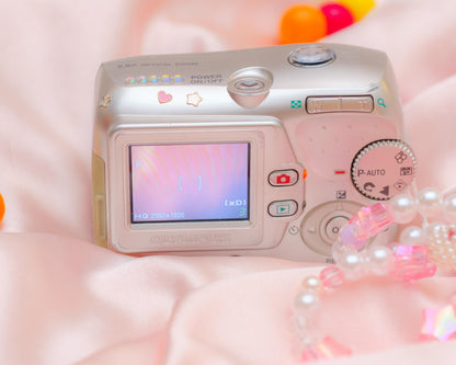Geniune Cute y2k aesthetic digicam Olympus FE 110 with beaded strap PreOwned