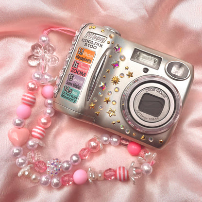 Geniune Nikon Coolpix E5100 BOXED SET cute y2k aesthetic digicam with beaded strap PreOwned