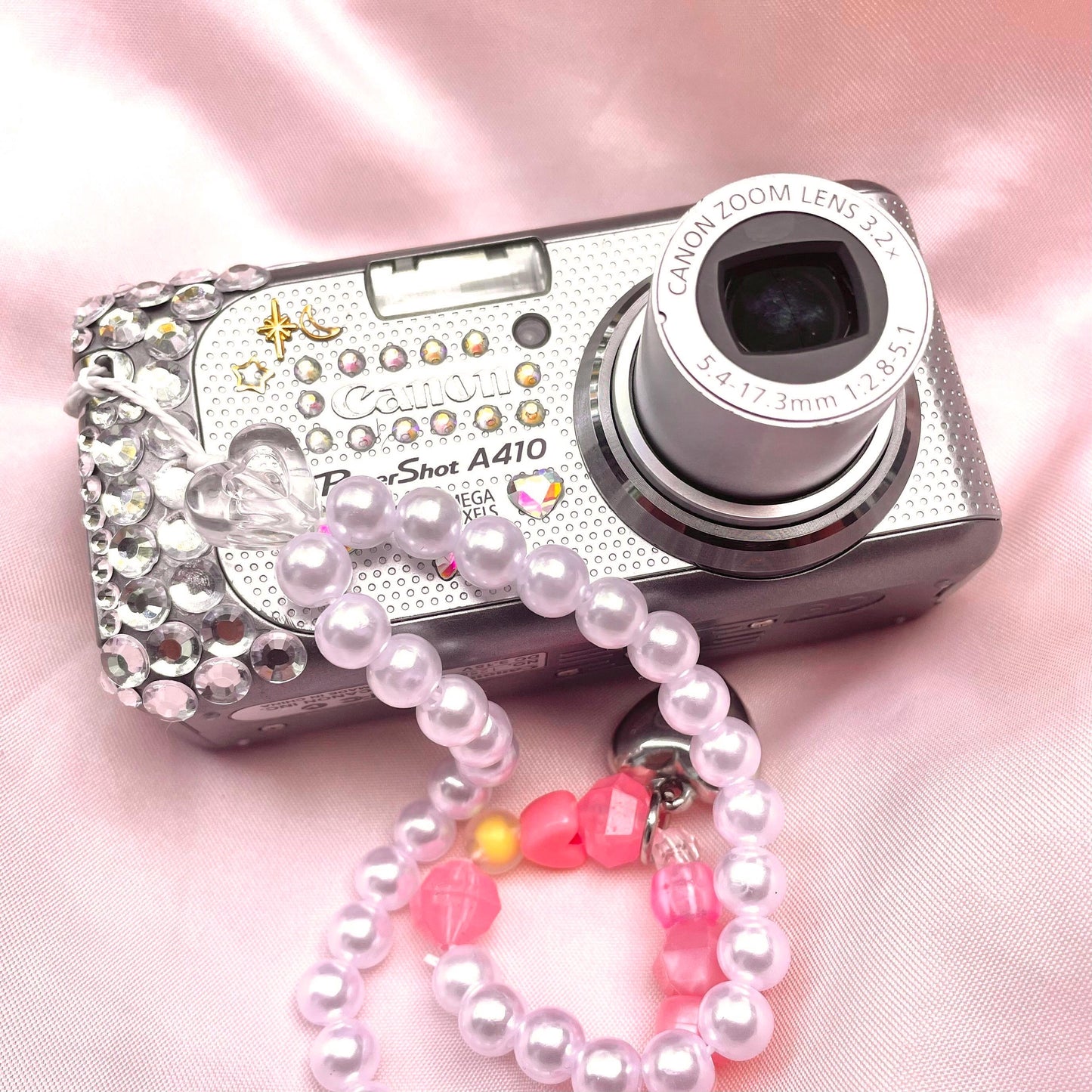 Geniune Canon Poweshot A410 Cute Y2k Aesthetic decorated digital camera, has flaw! READ DESCRIPTION PreOwned