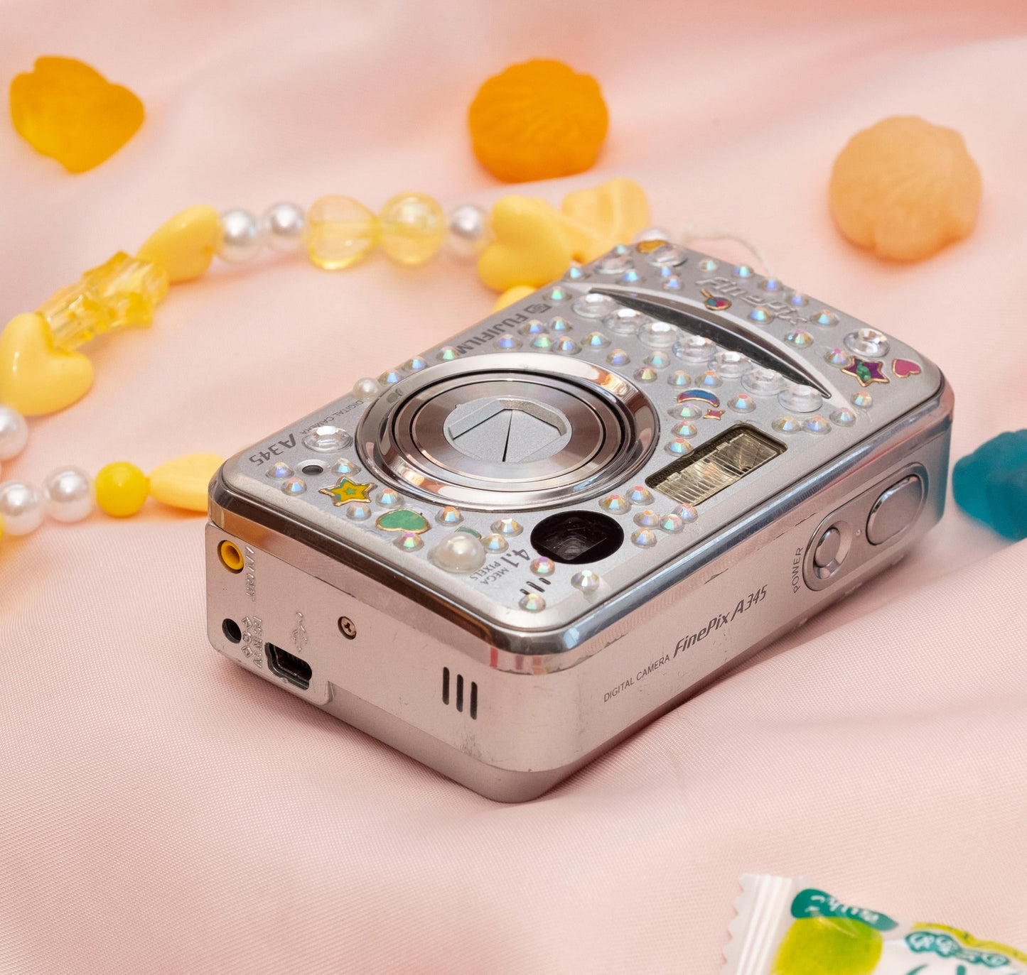 Geniune Cute Y2k Aesthetic Fujifilm Finepix A345 hand decorated digital camera PreOwned