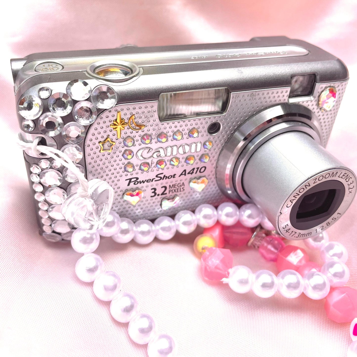 Geniune Canon Poweshot A410 Cute Y2k Aesthetic decorated digital camera, has flaw! READ DESCRIPTION PreOwned