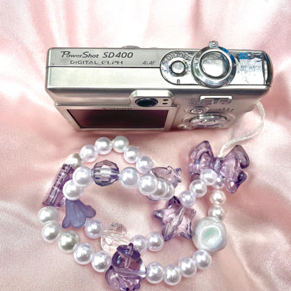 Geniune Canon PowerShot SD 400 Digital Elph y2k aesthetic decorated digicam with beaded strap, full set PreOwned