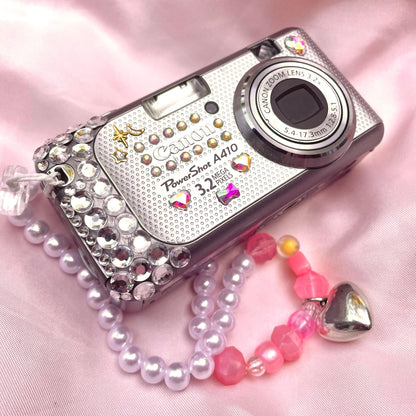 Geniune Canon Poweshot A410 Cute Y2k Aesthetic decorated digital camera, has flaw! READ DESCRIPTION PreOwned