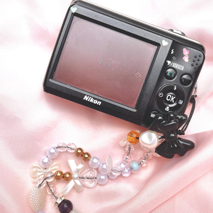 Geniune Nikon Coolpix L21 y2k aesthetic decorated digicam with beaded strap PreOwned